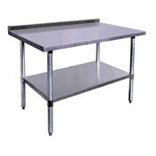Hubert 48659 - Kratos® 430 Stainless Steel Work Table, 48"W X 24"D X 36"H, 18 Gauge Type 430-series Stainless Steel Top