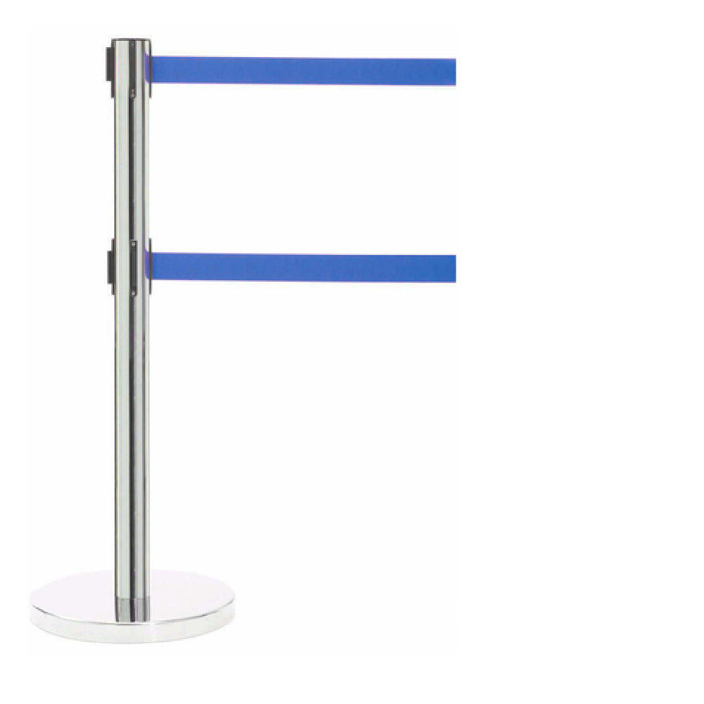 Aarco HS-27BL HS-27BL Form-A-Line™ System Dual Retractable Belt Style Has A Polished Satin Finish