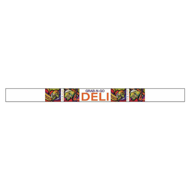 Hubert 53452 - Band-It Food Label, "Grab-N-Go Deli", 13-3/4" X 1"