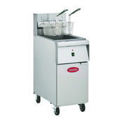 Hubert 178414 - Kratos Mobile Electric Floor Fryer, 40 Lb. Oil Capacity, 28"W X 44"H