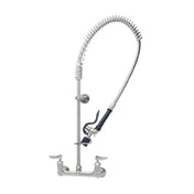 T&S Brass S-0133-CR-BJ EverSteel 8” Wall Mount Mixing Faucet With Body 18” Riser