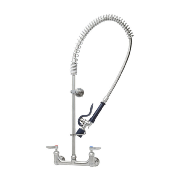 T&S Brass S-0133-CR-BJ EverSteel 8” Wall Mount Mixing Faucet With Body 18” Riser