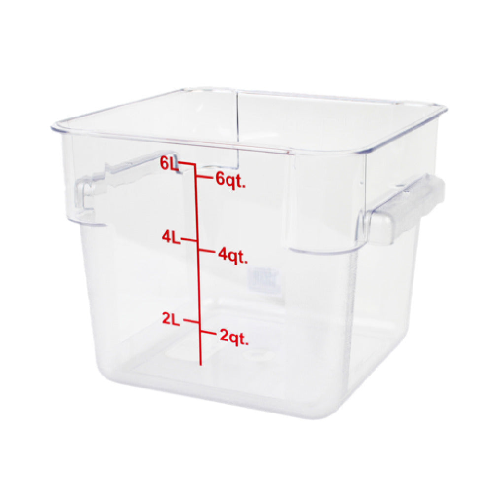 Thunder Group PLSFT006PC Food Storage Container 6 Quart Square