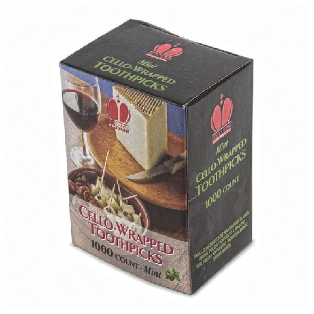 Royal RMTP - Toothpick, Mint Wrapped, Wood (priced Per Case, 12 Boxes Per Case, 1000 Toothpicks Per Box)