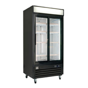 Kelvinator KCHGSM36R (738318) 2-sliding Glass Door Refrigerator 41.25" Long With Exterior Back And Bottom Panel In Galvanized Steel