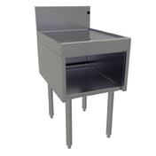 Glastender DBHB-18-LD Underbar Drainboard Half Cabinet Open Front Base 18"W X 24"D