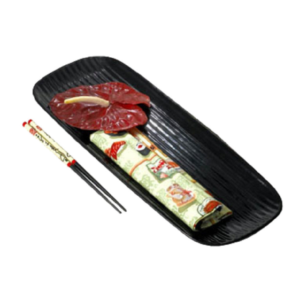 Bon Chef 9917BLKSPKLD Platter 7" X 18" X 1/2" Ribbed
