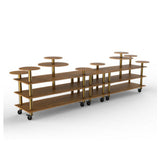 Steelite MGCMLB08BBXW - Multi-Height Display Station, 180.5" X 38.0" X 137.5", Modular