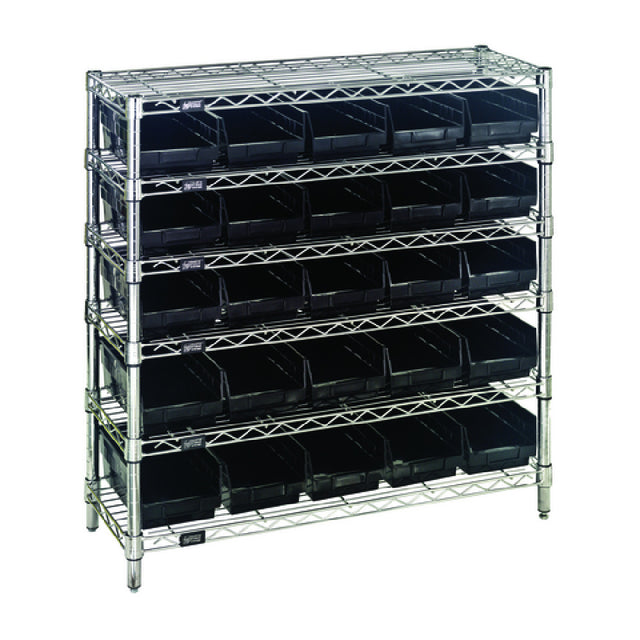 Quantum WR6-36-1236-102CO Bin Wire Shelving System Conductive 36"W X 12"D X 36"H Overall Size