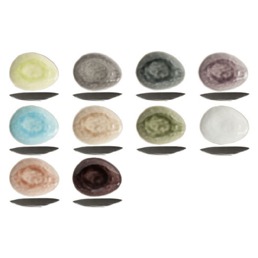 Tableware Solutions USA 9700110 Plate 15 X 11.5 Cm (5.9 X 4.5") Dia. Pebble