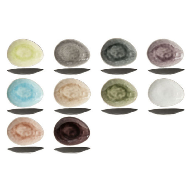 Tableware Solutions USA 9700110 Plate 15 X 11.5 Cm (5.9 X 4.5") Dia. Pebble
