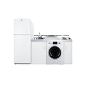 Summit ACKSPWD86 All-In-One Combination Kitchenette With Washer/Dryer Combo 86"W
