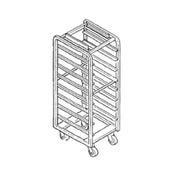 Baxter Manufacturing BSRSB-15 Stainless Steel SINGLE END LOAD Rack For SINGLE RACK OVEN (15) Slides (4" Spacing)