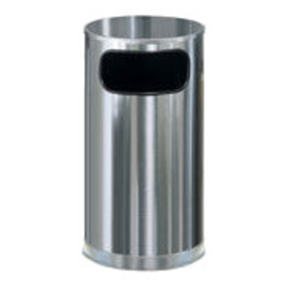 Rubbermaid FGSO16SSSGL European Series Indoor Receptacle 12 Gallon 15" Dia. X 28"H