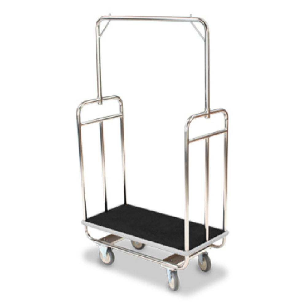 Forbes Industries H1210-5C Economy Luggage Cart Chrome Plated Superstructure Carpet