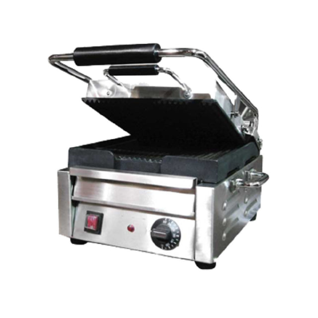 Omcan 19935 (PG-CN-0515-R) Panini Grill Single 10" X 11" Cooking Surface
