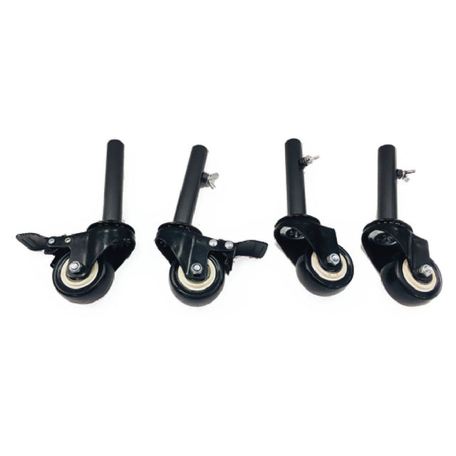 GET Enterprises WHEEL-MG Urban Renewal™ Caster Set Includes: (4) 2" Polyurethane Casters (2) With Breaks & (2) Swivel Stem (fits: IR-900 IR-906 IR-951-BK IR-951-SV IR-951T-BK IR-951T-SV)
