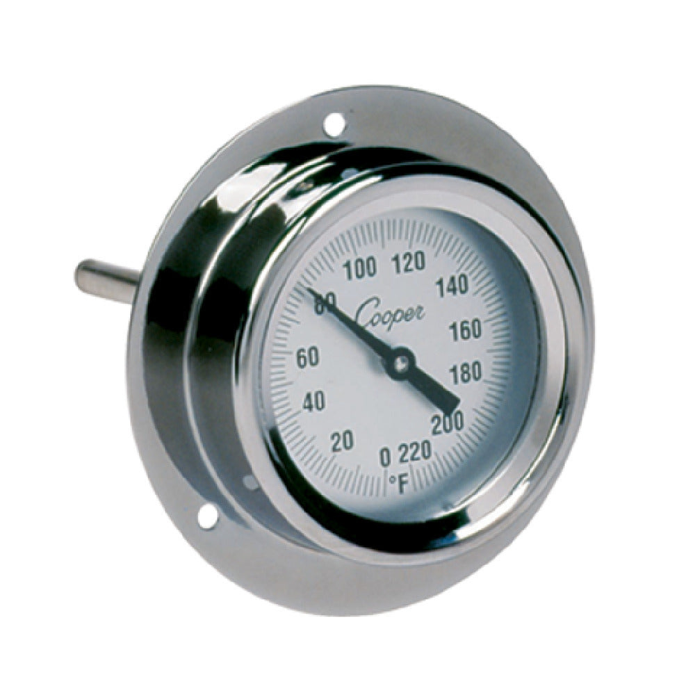Cooper Atkins 2225-02-5 Thermometer 3-1/2" (8.8cm) Diameter Back Flange With 4" (10.16cm) Stem Length