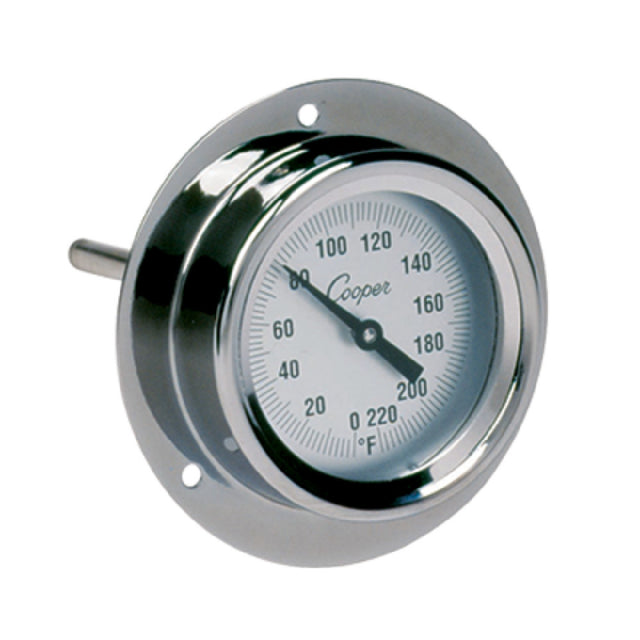 Cooper Atkins 2225-02-5 Thermometer 3-1/2" (8.8cm) Diameter Back Flange With 4" (10.16cm) Stem Length