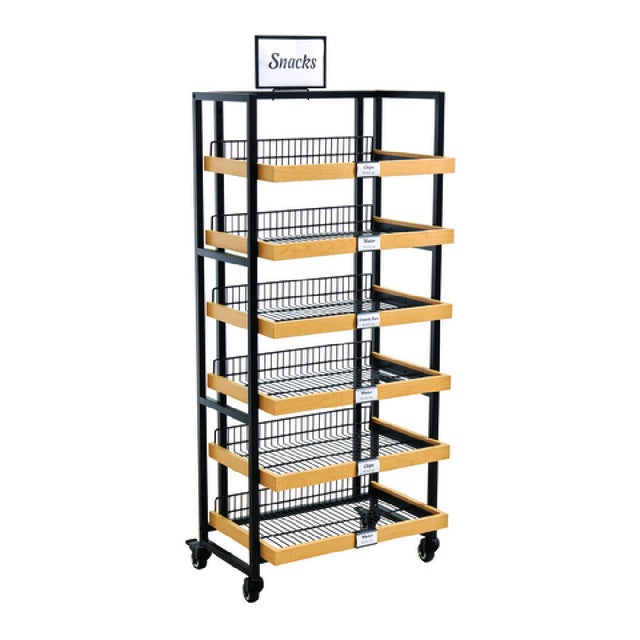 Hubert 219926 - Hubert® Modular Mobile Shelving Unit, 30"W X 19-3/4"D X 74-1/4"H
