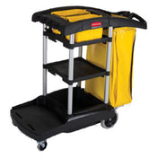 Rubbermaid FG9T7200BLA High Capacity Cleaning Cart 49-3/4"L X 21-3/4"W X 38-3/8"H