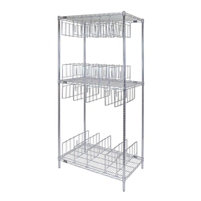 Quantum WR74-2436C-22D Wire Shelving Stencil Unit Includes: (3) Shelves