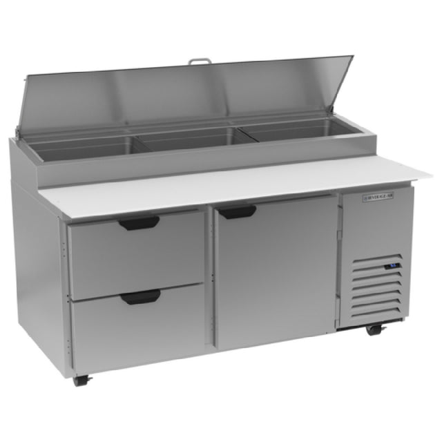 Beverage Air DPD67HC-2 Pizza Top Refrigerated Counter Two-section 67"W
