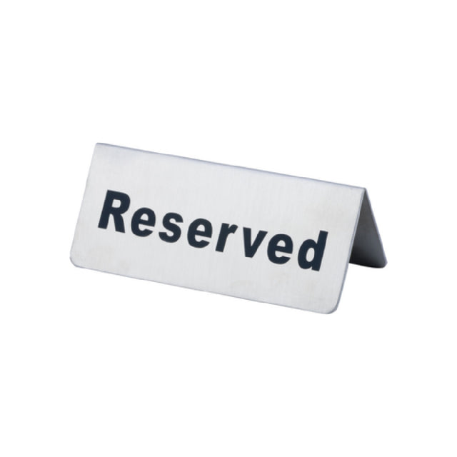 CAC China STRV-52 Table Tent Sign 4-3/4” X 2”H "Reserved"