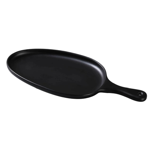 Yanco MO-808BK Moderne Pan Plate 14-1/2"L X 6-1/2"W X 1"H Organic Shaped