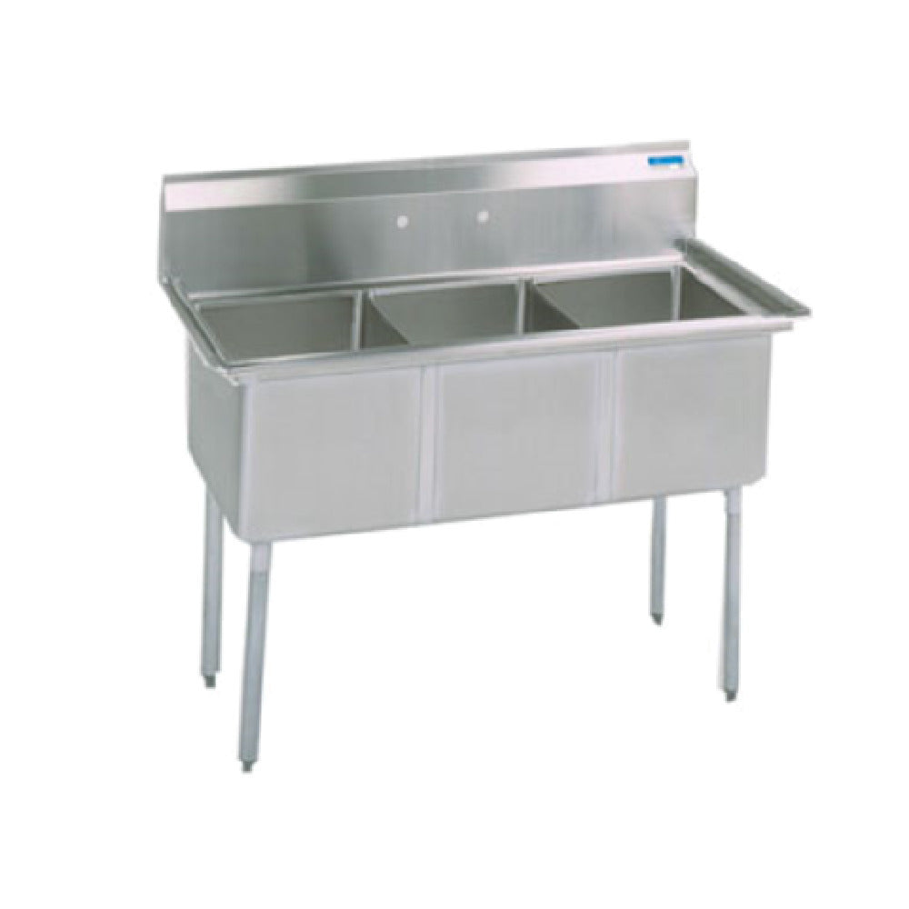 BK Resources BKS-3-1620-12 Sink Three Compartment 53"W X 25-13/16"D X 43-3/4"H Overall Size