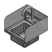 Winholt WS-HS-99-5D-SS-KT Hand Sink Wall Mounted Overall Dimensions: 12-1/2"W X 13-9/10"D X 12"H