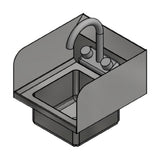 Winholt WS-HS-99-5D-SS-KT - Hand Sink, Wall Mounted Overall Dimensions: 12-1/2"W X 13-9/10"D X 12"H