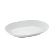 CAC China RCN-CD12 RCN Specialty D-End Platter 9-7/8"L X 7-1/2"W X 1"H Oblong