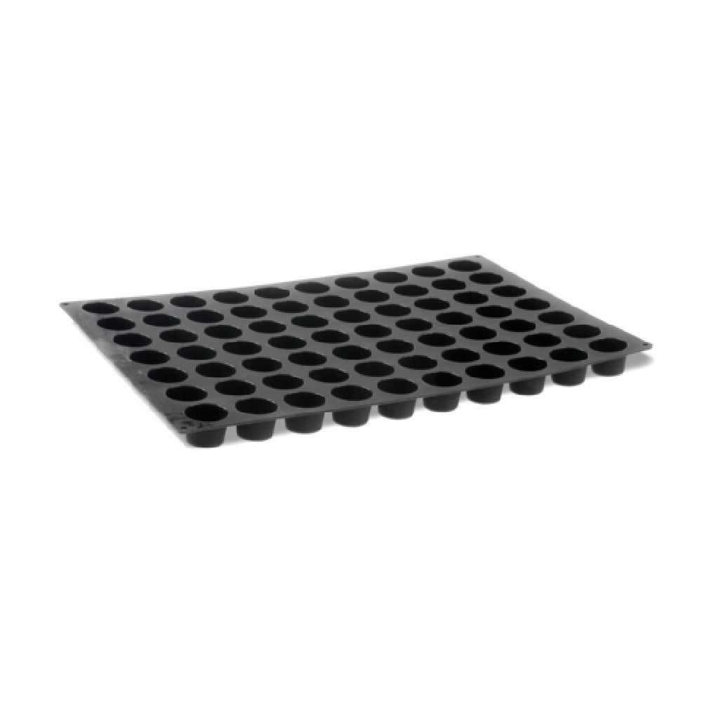 JB Prince M650 E Martellato Pavoflex Mold (70) Mini Muffin 1-9/10" Dia. X 1-1/4"H With 1-3/10 Oz. Capacity Each