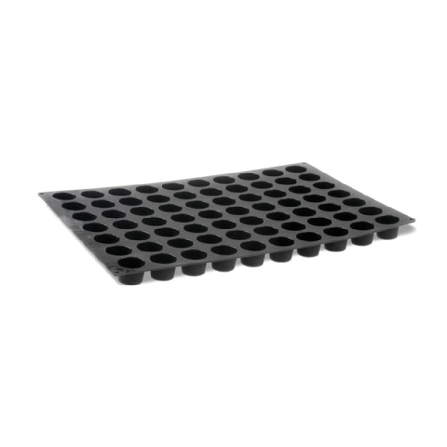 JB Prince M650 E Martellato Pavoflex Mold (70) Mini Muffin 1-9/10" Dia. X 1-1/4"H With 1-3/10 Oz. Capacity Each