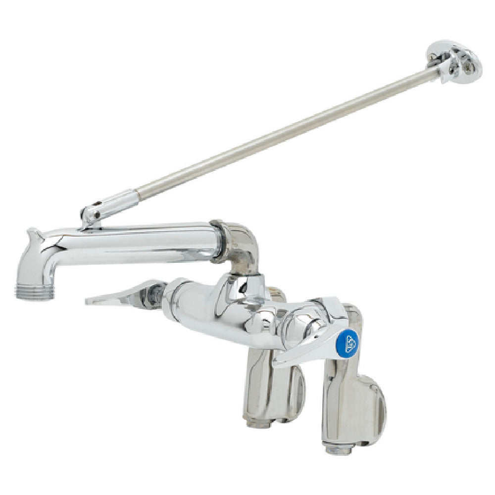 T&S Brass B-2345 Service Sink Faucet Wall Mount Adjustable Centers