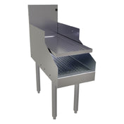 Glastender RDBA-12D Recessed Drainboard Free Standing 12"W X 29"D (depth To Match 19" Deep Units With Double Speed Rail)