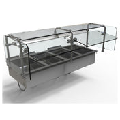 Hatco HWBI-4M-BUNDLE BUNDLE: HOT WELL DROP-IN SNEEZE GUARD AND HEAT LAMP. Drop-In Modular/Ganged Heated Well