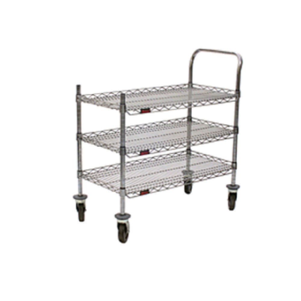 Eagle U3-1836C-RP Red-i-Pak® Utility Cart 3-tier 36"W X 18"D X 36-1/2"H