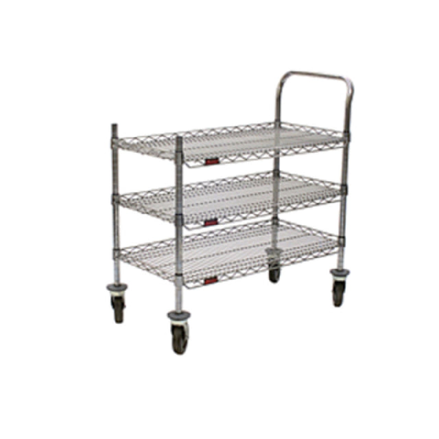 Eagle U3-1836C-RP Red-i-Pak® Utility Cart 3-tier 36"W X 18"D X 36-1/2"H