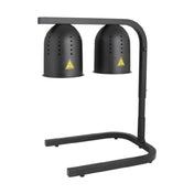 CAC China ELHL-1BLK Heat Lamp Adjustable Black With 2 Bulbs