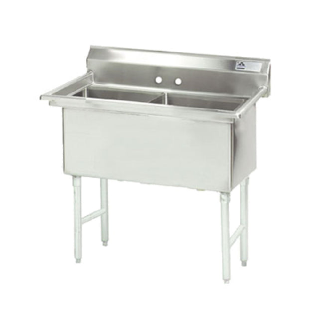 Advance Tabco FC-2-1818 Fabricated Sink 2-compartment No Drainboards