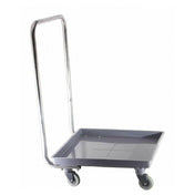 Omcan 43505 (43505) Dish Rack Cart 132 Lb. Load Capacity Gray Plastic With Stainless Steel Handle