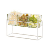 Cal-Mil 23747-6-49 3 Jar Holder 12.5"W X 4.5"D X 6"H Chrome-plated Wire