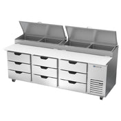 Beverage Air DPD93HC-9 - Pizza Top Refrigerated Counter, Three-section, 93"W X 38-1/8"D X 54-3/8"H