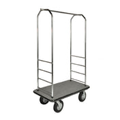 Central Specialties 2099BK-080-GRY Easy Mover™ Bellman's Cart 43"W X 23"D X 72-1/2"H 1" Stainless Steel Frame