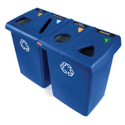 Rubbermaid 1792372 Glutton® Recycling Station 53"W X 23-1/2"D X 35-3/10"H Holds Up To 92 Gallons