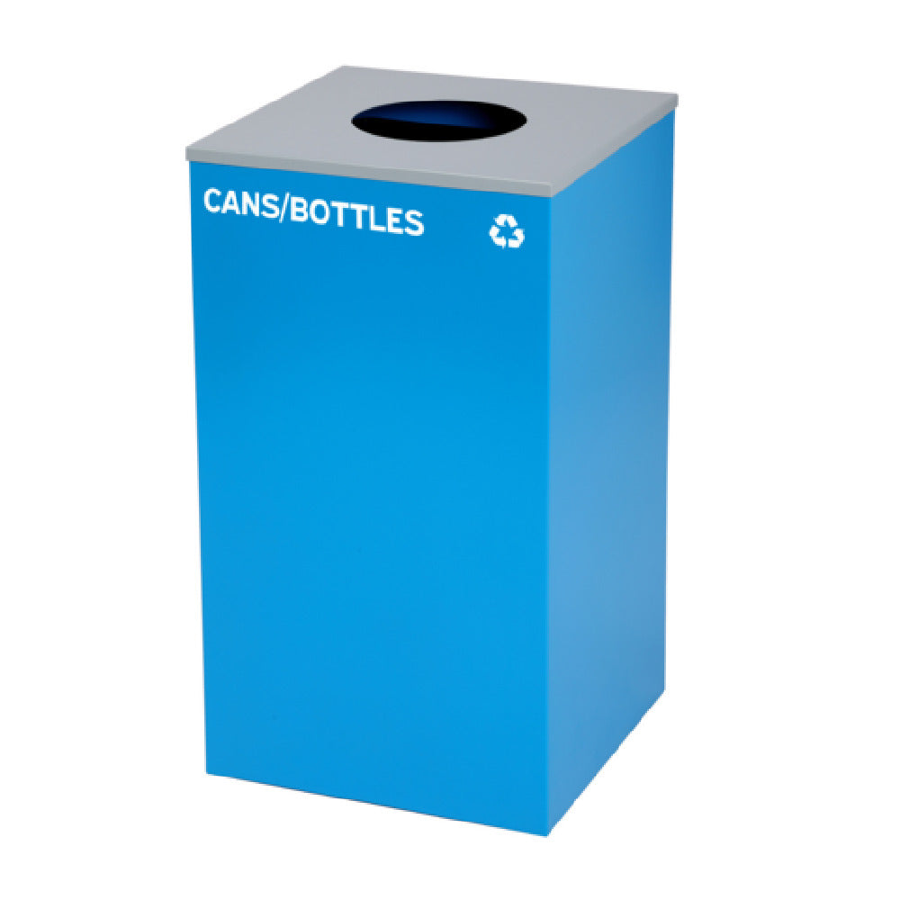Alpine Industries ALP4450-KIT-BLU-C-CB Recycling Bin 29 Gallon Square