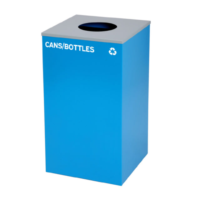 Alpine Industries ALP4450-KIT-BLU-C-CB Recycling Bin 29 Gallon Square