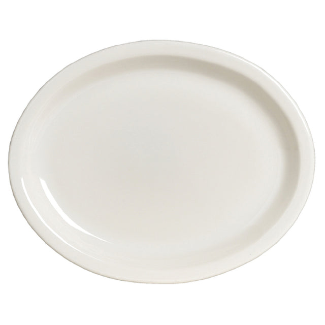 Steelite A100P245 Platter Oval Narrow Rim 13.625" X 10.75" American Basics